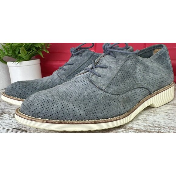 SOFFT Simons Oxford Women’s 11M Gray Suede Perforated Lace Up Shoe Comfort Walk - Picture 6 of 11